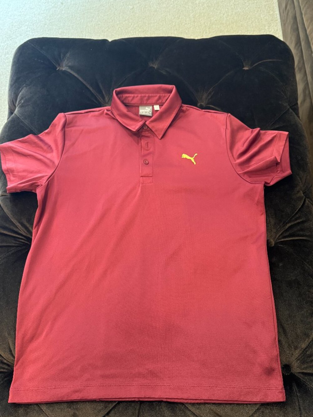 Men's PUMA Maroon Golf Shirt | Large | EUC